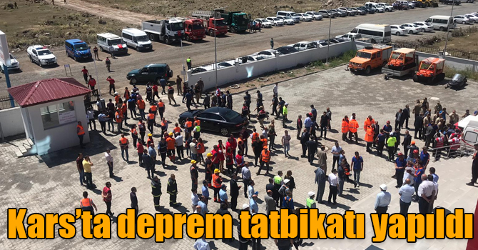 Kars’ta deprem tatbikatı yapıldı