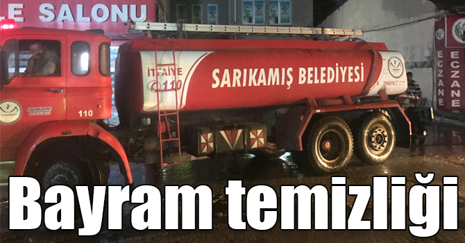 Sarıkamış Belediyesinden bayram temizliği