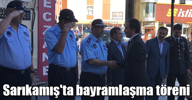 Sarıkamış'ta bayramlaşma töreni