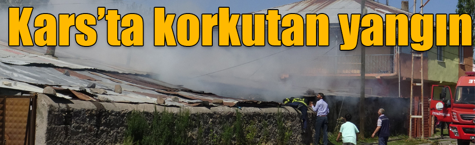 Kars’ta korkutan yangın