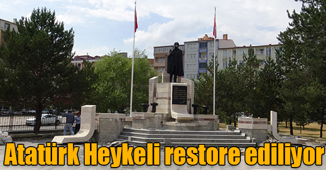 Kars Atatürk Heykeli restore ediliyor