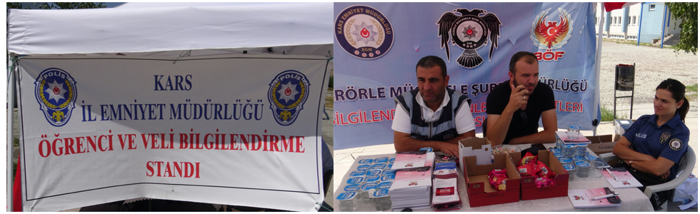 Kars polisi üniversitede stant açtı