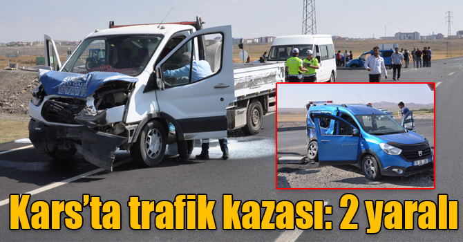 Kars’ta trafik kazası: 2 yaralı