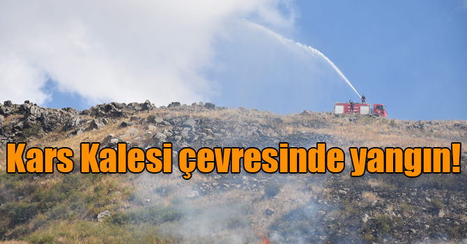 Kars Kalesi çevresinde yangın!