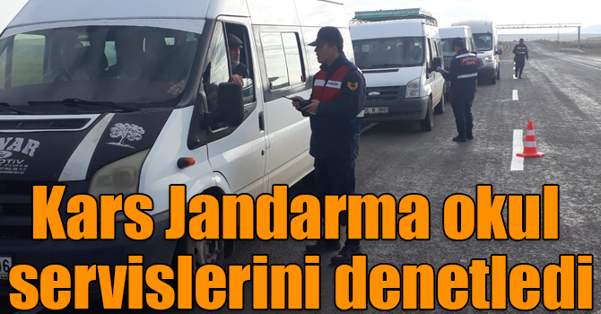 Kars Jandarma okul servislerini denetledi