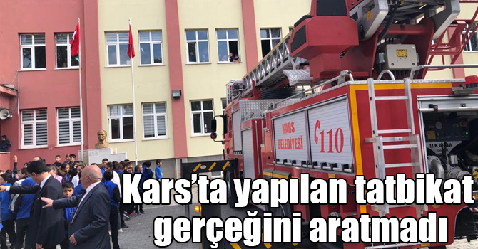 Kars’ta yapılan tatbikat gerçeğini aratmadı