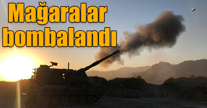 Mağaralar bombalandı