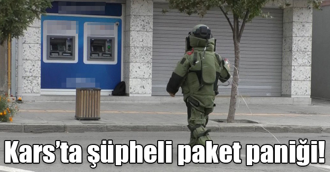 Kars’ta ATM önünde unutulan çanta fünyeyle patlatıldı