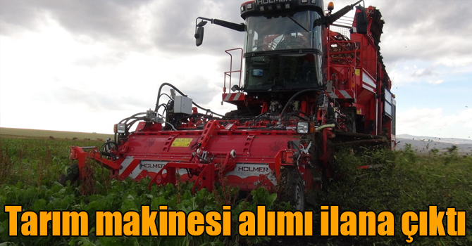 Tarım makinesi alımı ilana çıktı