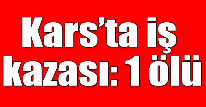 Kars’ta iş kazası: 1 ölü