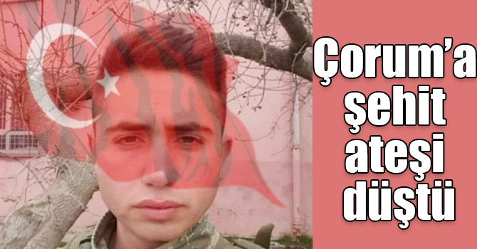 Çorum’a şehit ateşi düştü