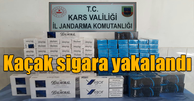 Kars’a bin 450 paket kaçak sigara yakalandı