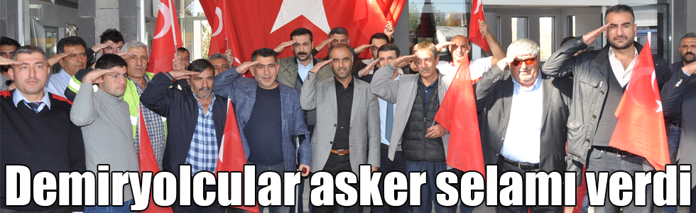 Kars’ta demiryolcular asker selamı verdi