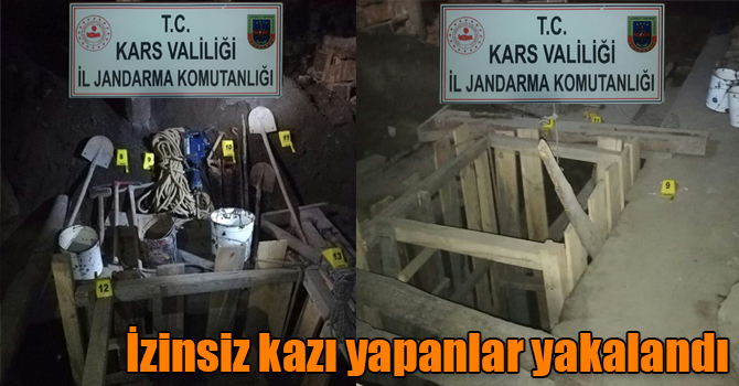 İzinsiz kazı yapanlar yakalandı