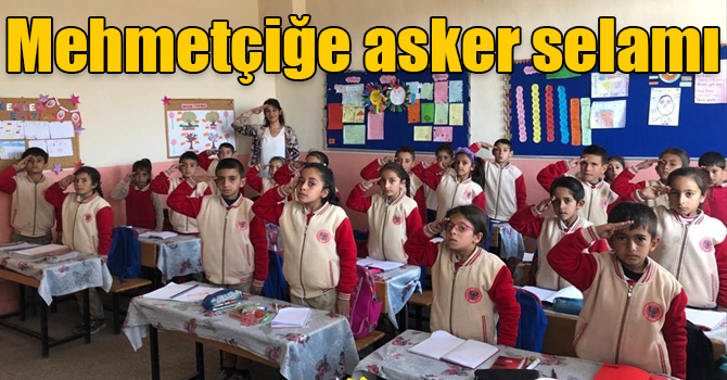 Öğretmen ve öğrencilerden Mehmetçiğe asker selamı
