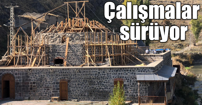 Kars’ta Mazlumağa Hamamı’nın restorasyon çalışmaları sürüyor