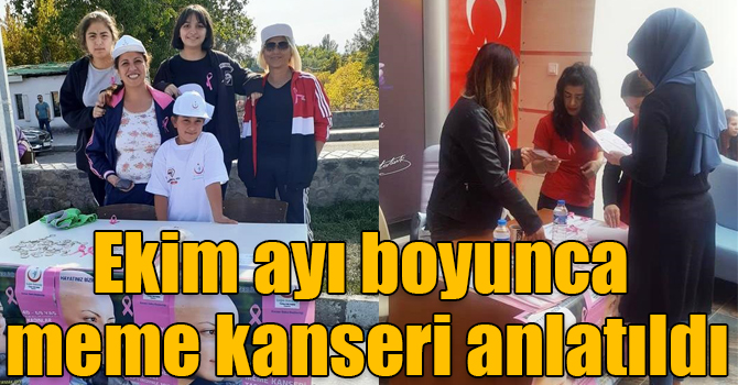 Ekim ayı boyunca meme kanseri anlatıldı