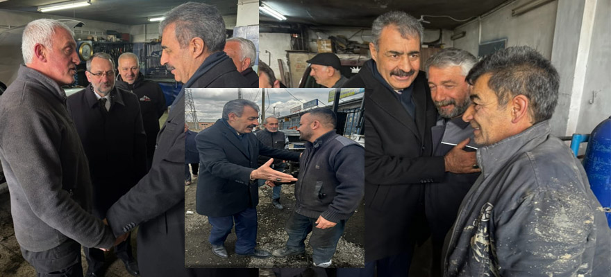 İYİ Parti Kars Belediye Başkan adayı Özad Büyük Sanayi Sitesi esnafını ziyaret etti!