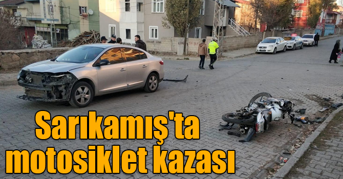 Sarıkamış'ta motosiklet kazası