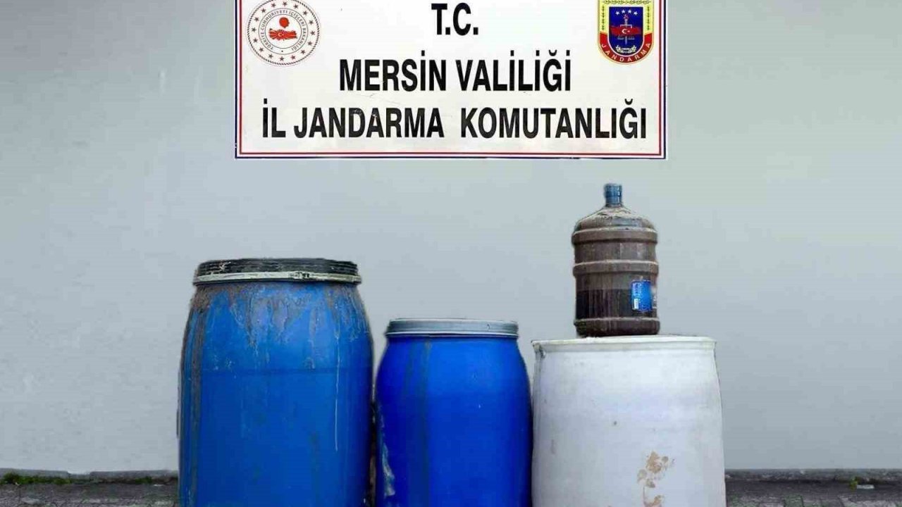 Mersin’de 210 litre sahte içki ele geçirildi