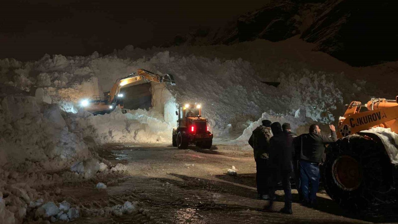 Hakkari-Çukurca karayoluna düşen çığlar ekipleri teyakkuza geçirdi