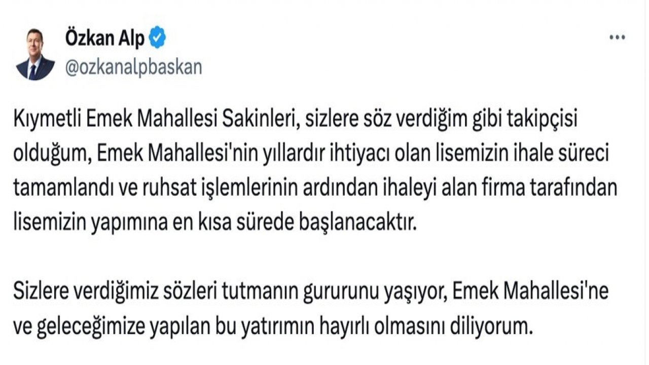 Odunpazarı Belediye Başkan Adayı Özkan Alp’ten ’32 derslikli okul’ müjdesi