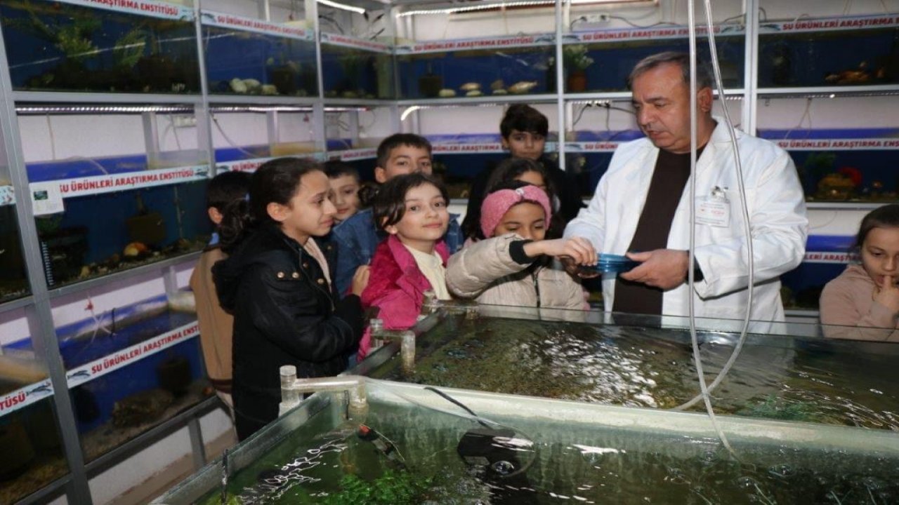 Elazığ’da öğrenciler Balık Müzesini gezdi