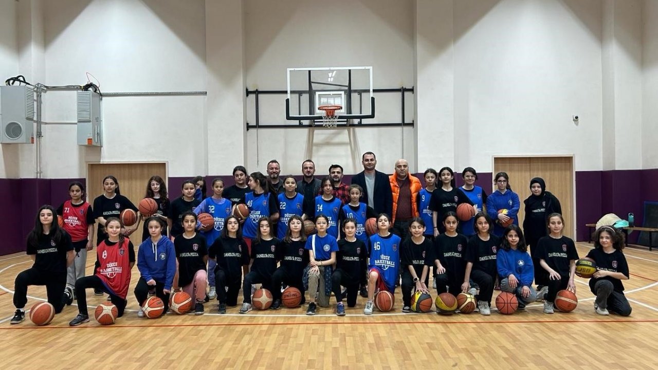 Düzce’de yetenekli ve gelişim vaat eden sporcu adaylarına basketbol eğitimi