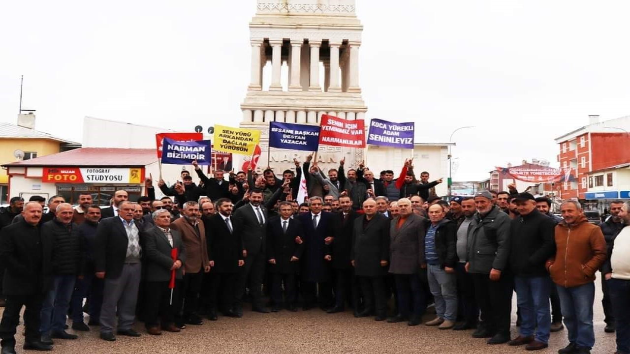 Narman’da Başkan adayı Temel Daş’a yoğun ilgi