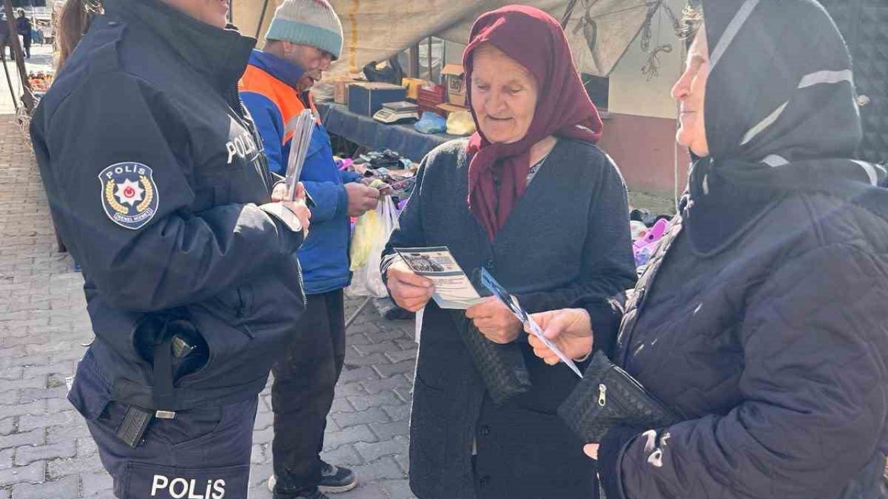 Pehlivanköy’de polisten vatandaşa broşürlü uyarı