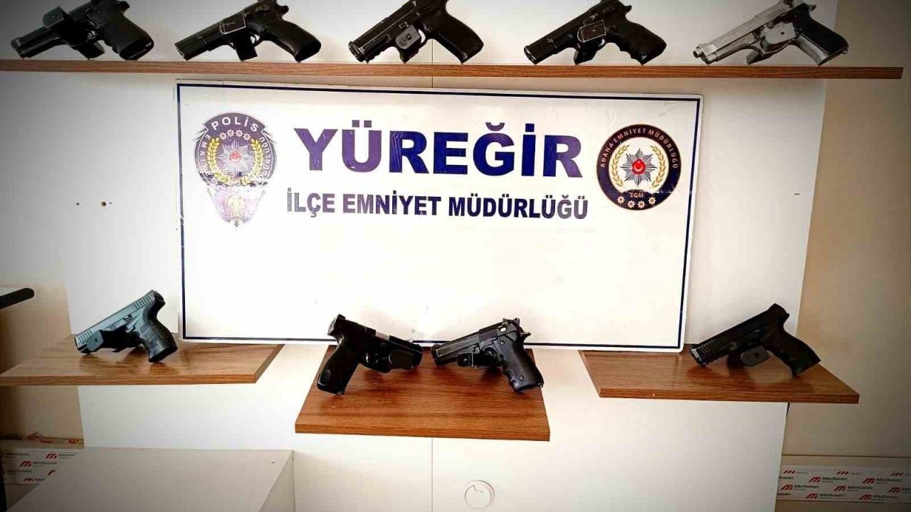 Adana’da 9 ruhsatsız silah ele geçirildi, 107 kişi yakalandı