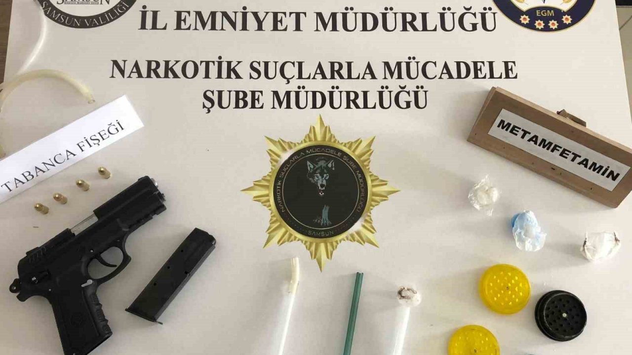 Uyuşturucu ve silahla yakalanan 2 kişi gözaltına alındı