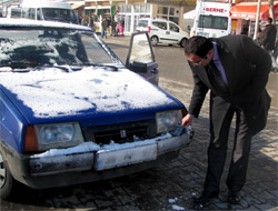 Kars Dondu, Araçlar Buz Tuttu