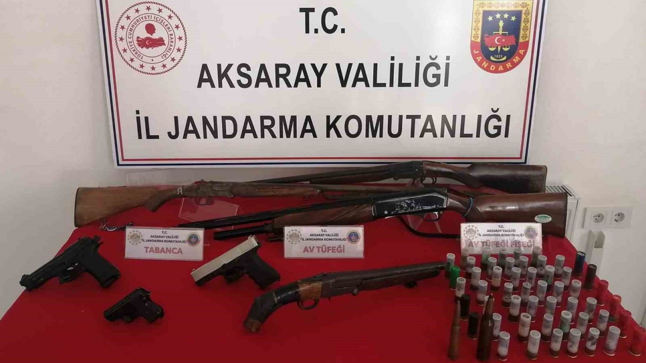 Aksaray jandarmadan silah kaçakçısına operasyon