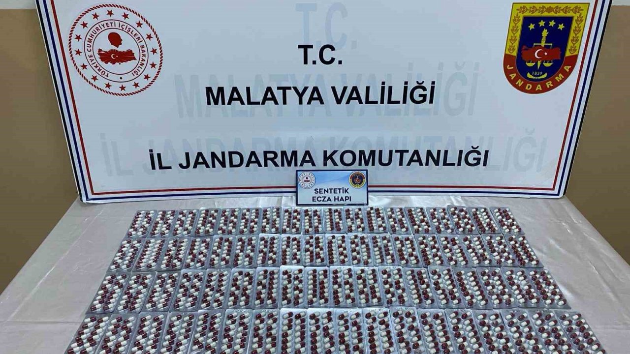 Malatya’da binden fazla sentetik hap ele geçirildi