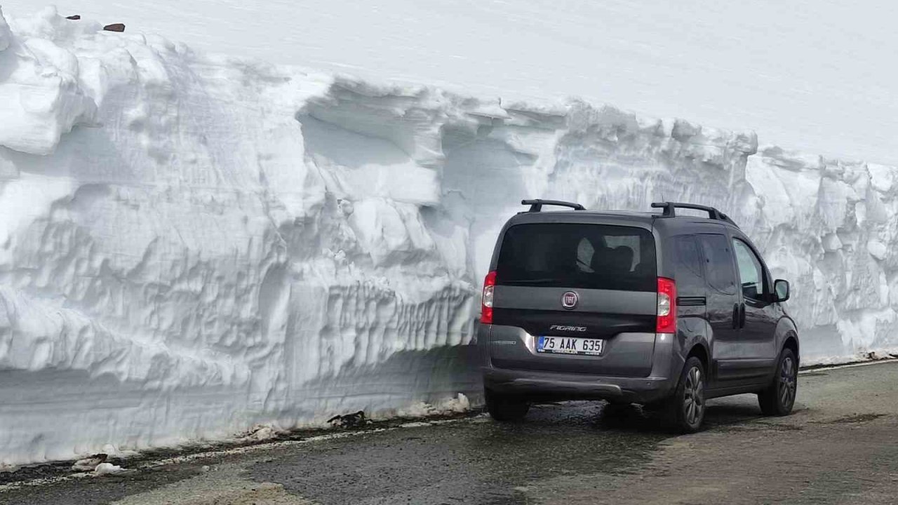 Ardahan’da kar, insan boyunu aştı