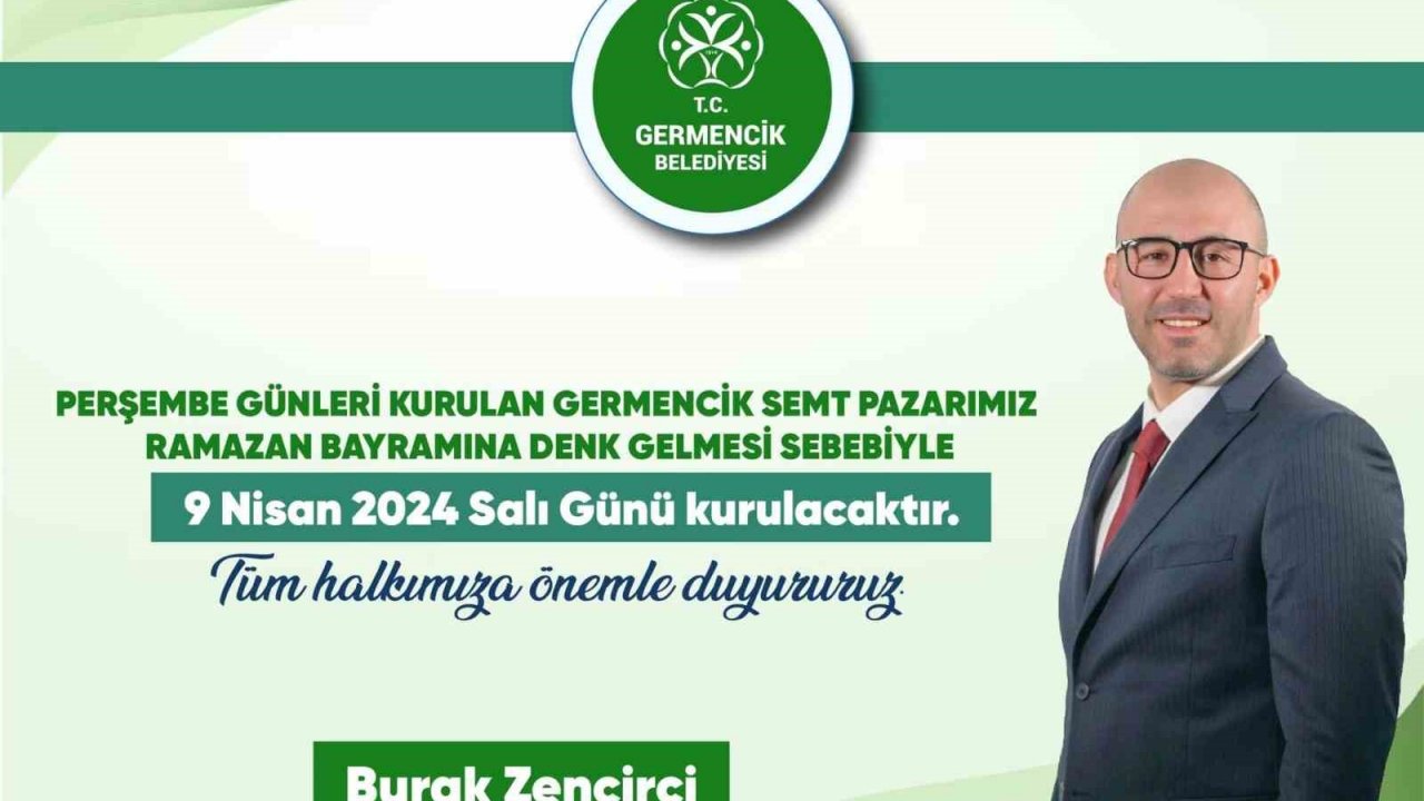 Germencik’te semt pazarı bu haftaya özel Salı günü kurulacak