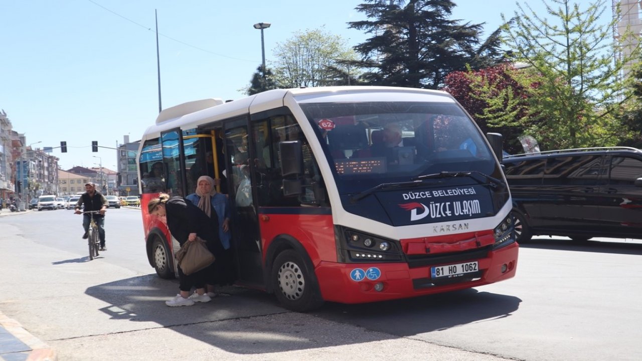 Düzce’de bayram boyunca 120 bin kişi ücretsiz seyahat etti