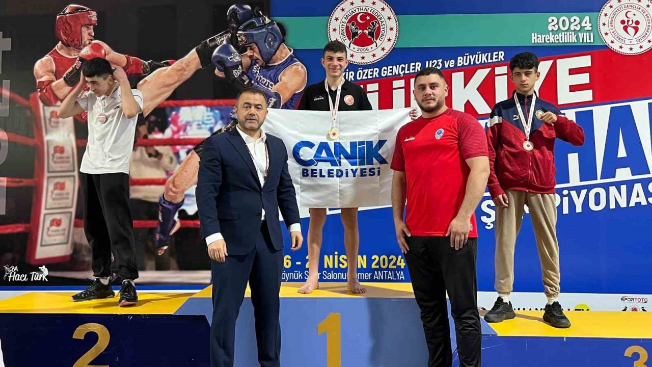 Canikli muaythai sporcusu Yiğit Keskin, Türkiye şampiyonu oldu