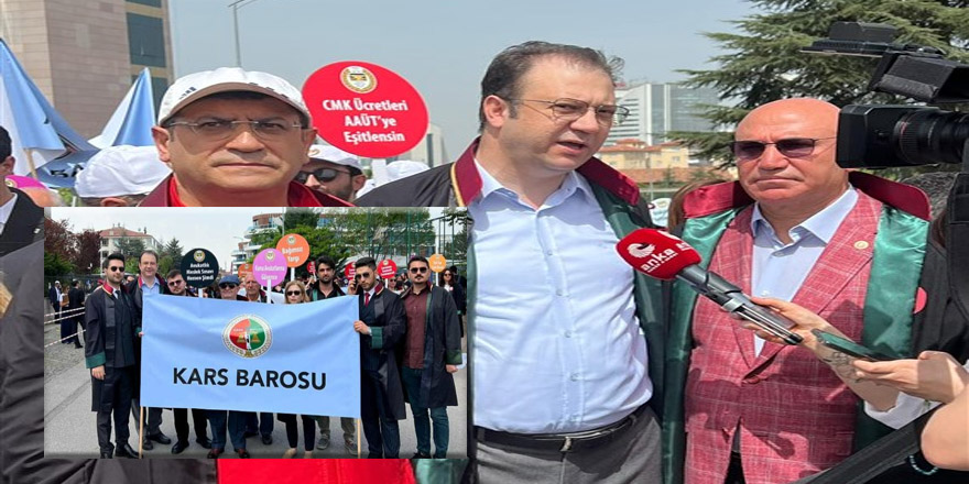 CHP Kars Milletvekili Alp,Avukatlar için yürüyüşe katıldı.