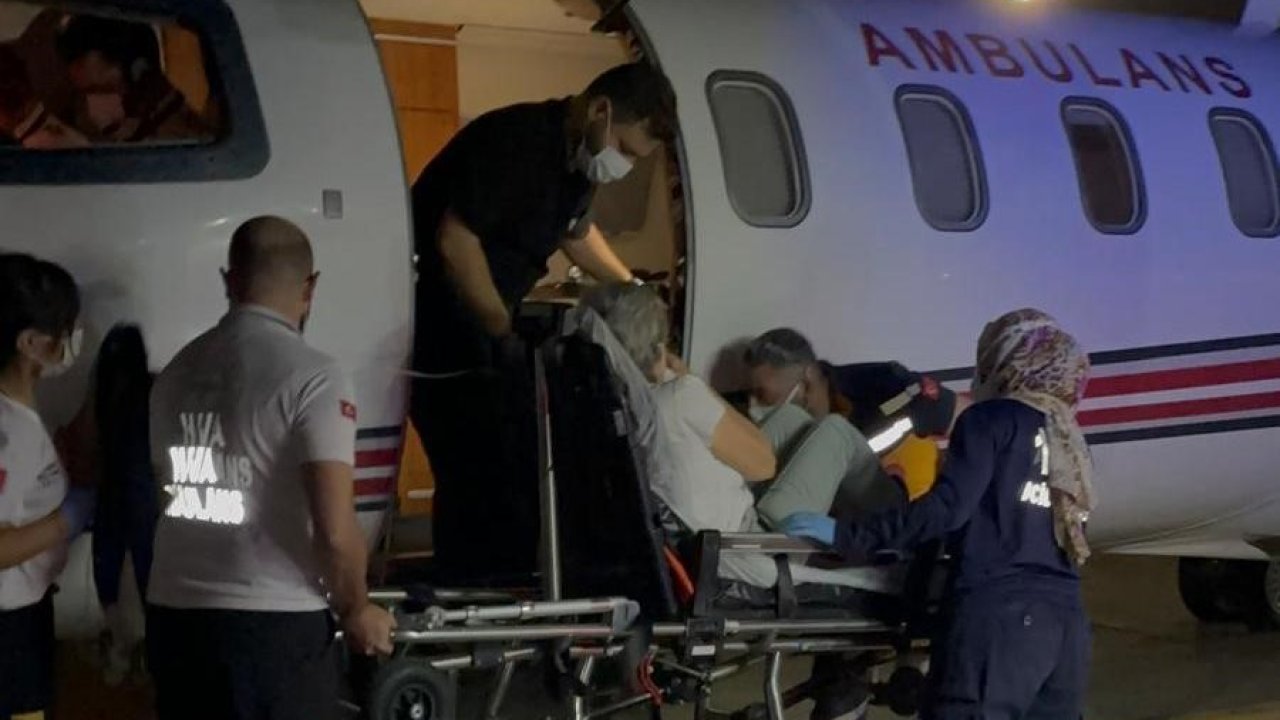 Astım hastası kadın uçak ambulansla Ankara’ya sevk edildi