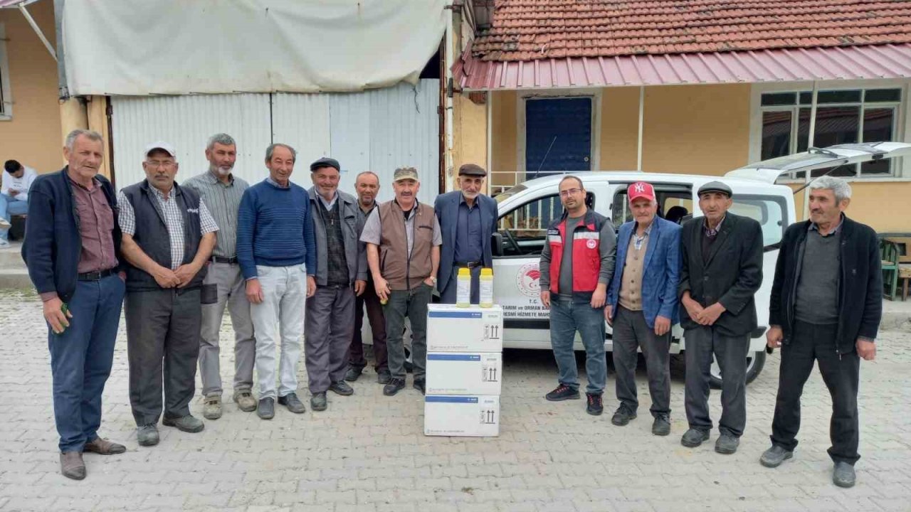 Kütahya’da çiftçilere Nohut Antraknozu hastalığına karşı ücretsiz ilaç dağıtıldı