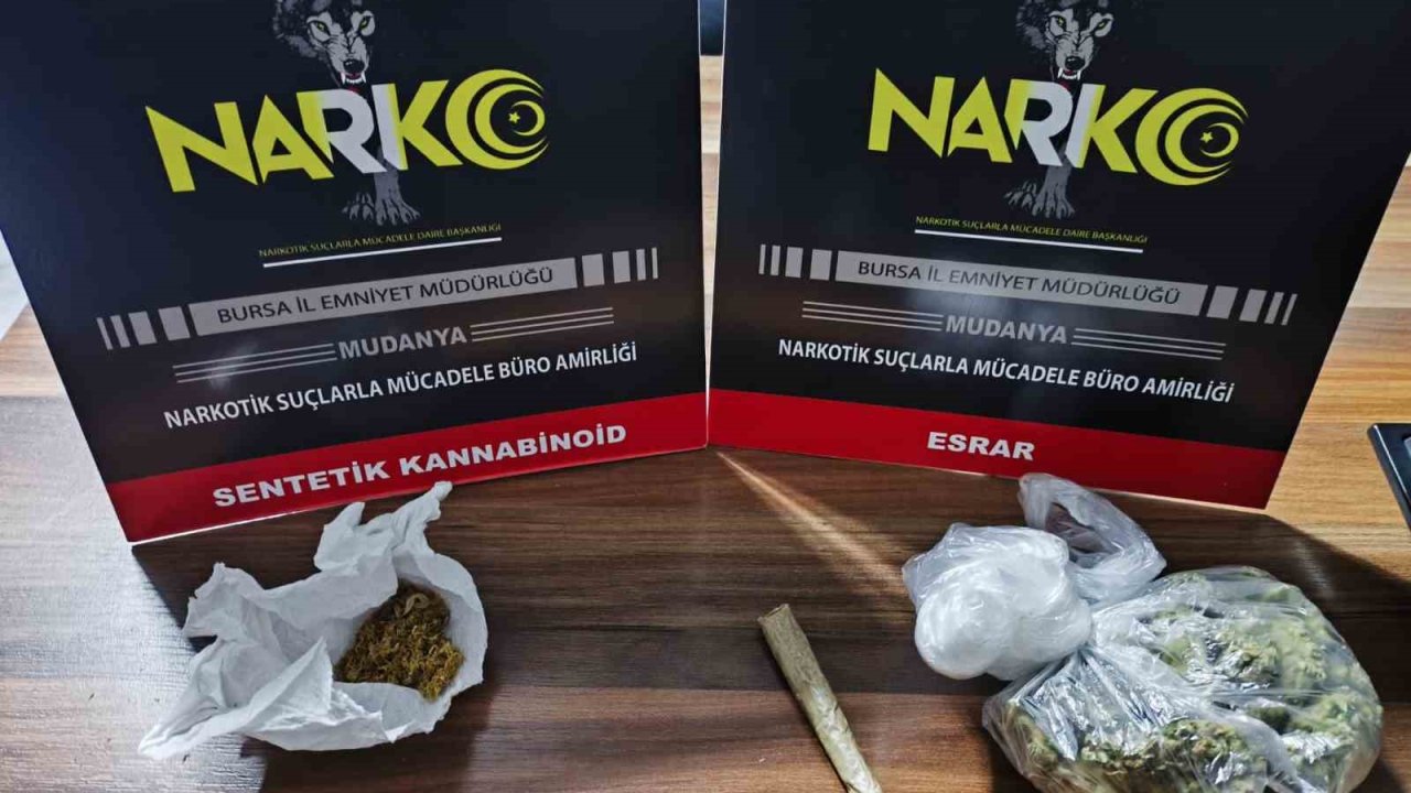 Bursa’da uyuşturucuya geçit yok : 2 gözaltı