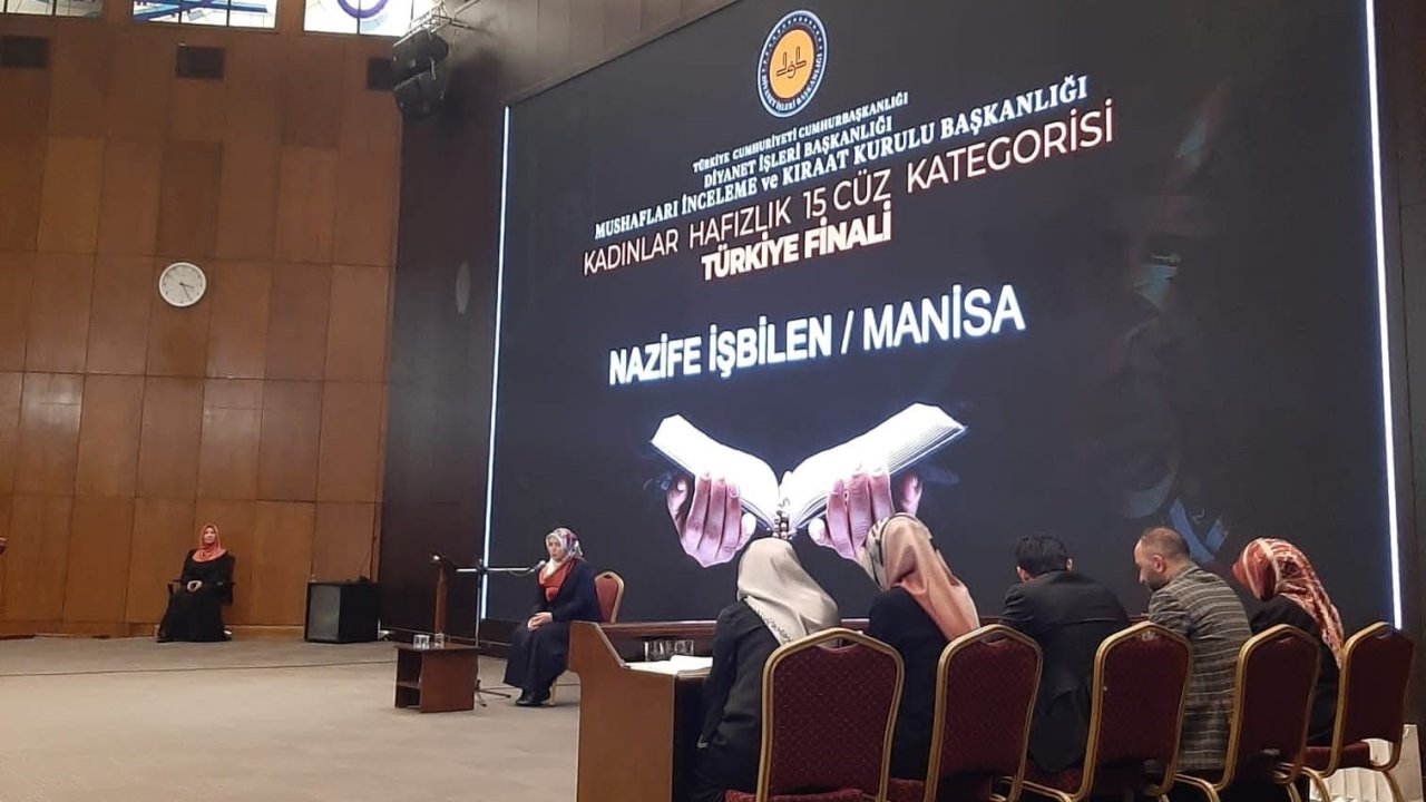 Kadın hafızlık yarışmasının Türkiye ikincisi Manisa’dan