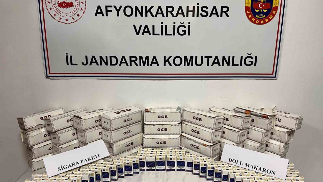 Bolvadin’de kaçak sigara operasyonu