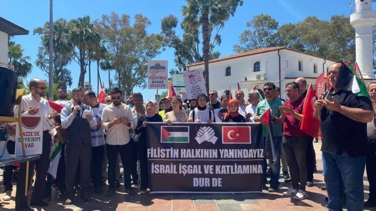 Köyceğiz’de Filistin’e destek yürüyüşü yapıldı
