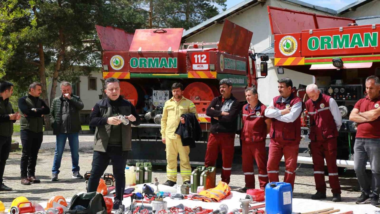 Erzurum’da yangın söndürme timleri hazır