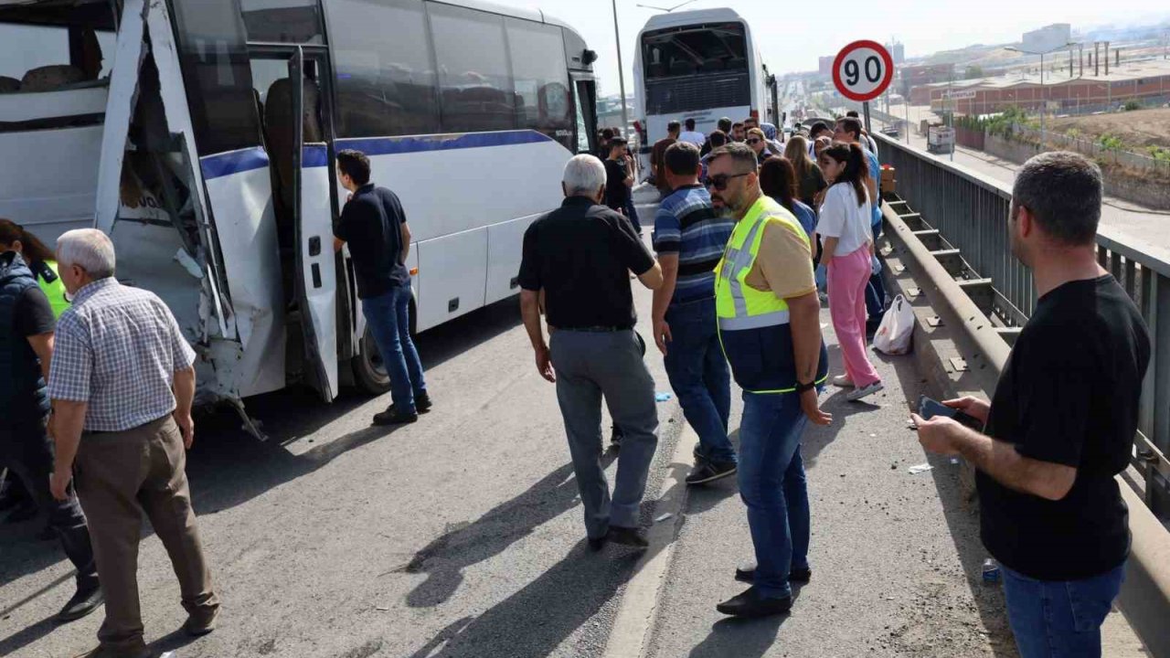 Turgutlu’da işçi servisleri kaza yaptı: 35 işçi yaralandı
