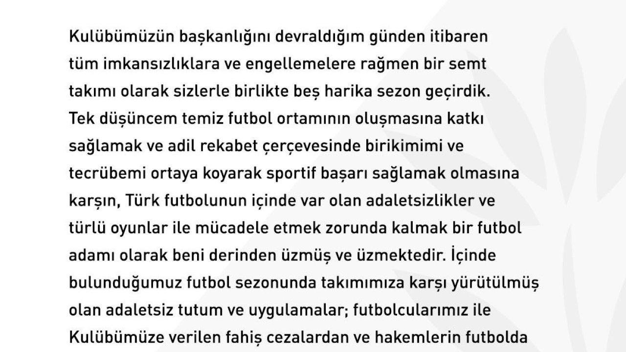 Süleyman Hurma: "Karagümrük’ün daha da güçlenerek Süper Lig’e döneceğinden kimsenin şüphesi olmasın"