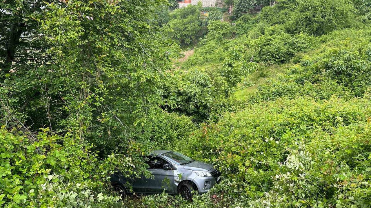 Direksiyon hakimiyetini kaybeden sürücü şarampole devrildi